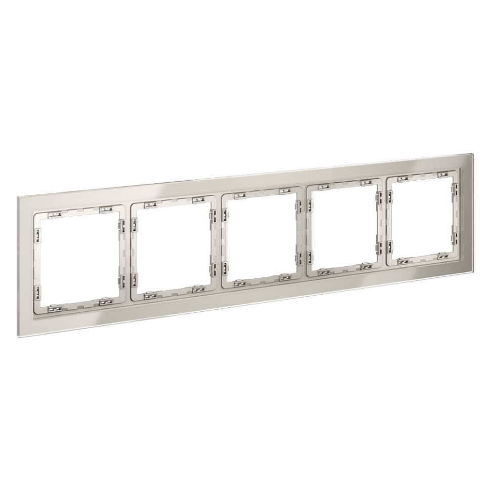 Рамка стеклянная VOLTUM S70 на 5 постов, (кашемир, стекло)