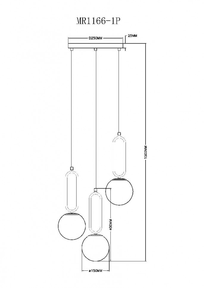 Подвесной светильник Myfar Pierre MR1166-1P