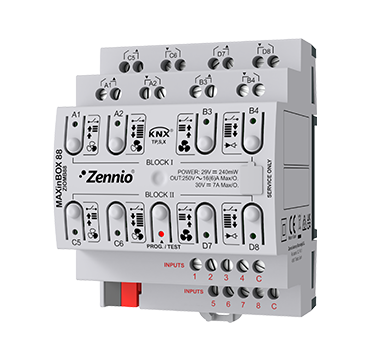 Актуатор KNX, 8-выходов, 8-входов Zennio MAXinBOX 88 ZIOMB88