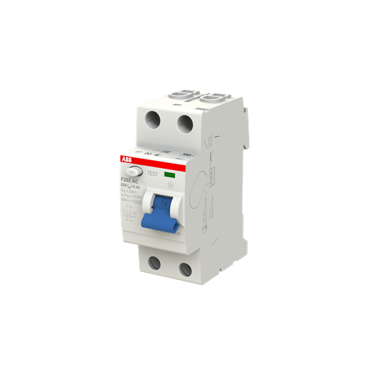 Устройство защитного отключения (УЗО) ABB F202 AC-63/0.3 Тип-AC 2P 63A 300мА 2CSF202001R3630