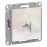 Розетка Systeme Electric Atlas Design RJ-45 кат. 6a, жемчуг ATN000486