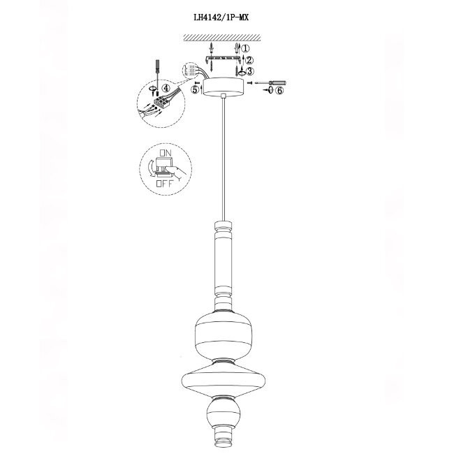 Подвесной светильник Lumien Hall Vilem LH4142/1P-MX
