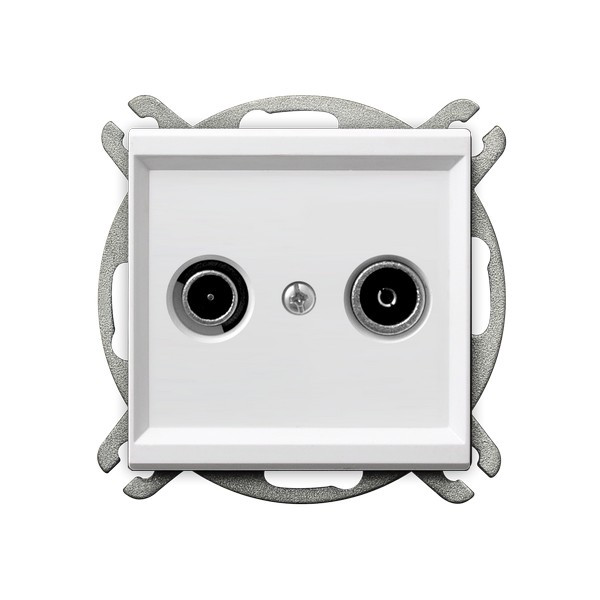 Ospel Sonata Белый Розетка антенная оконечная RTV 2,5-3DB