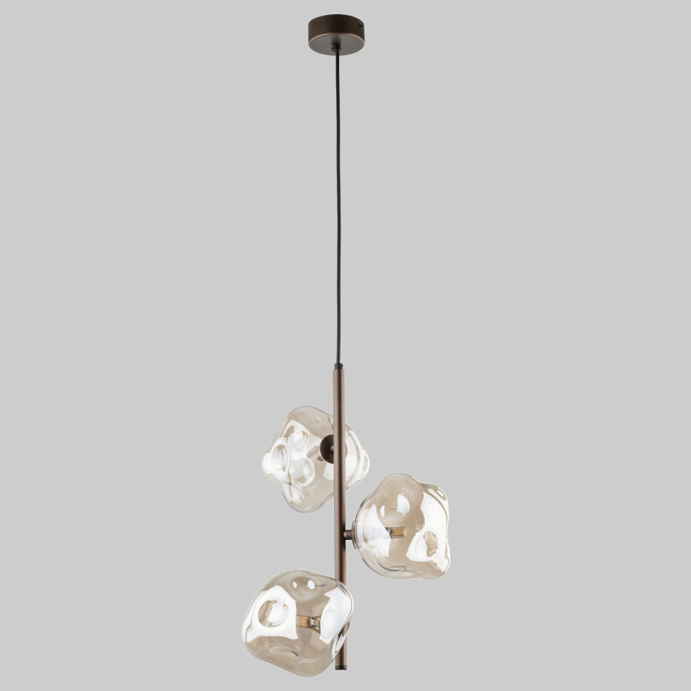 Подвесной светильник со стеклянными плафонами 11036 Lava Brown