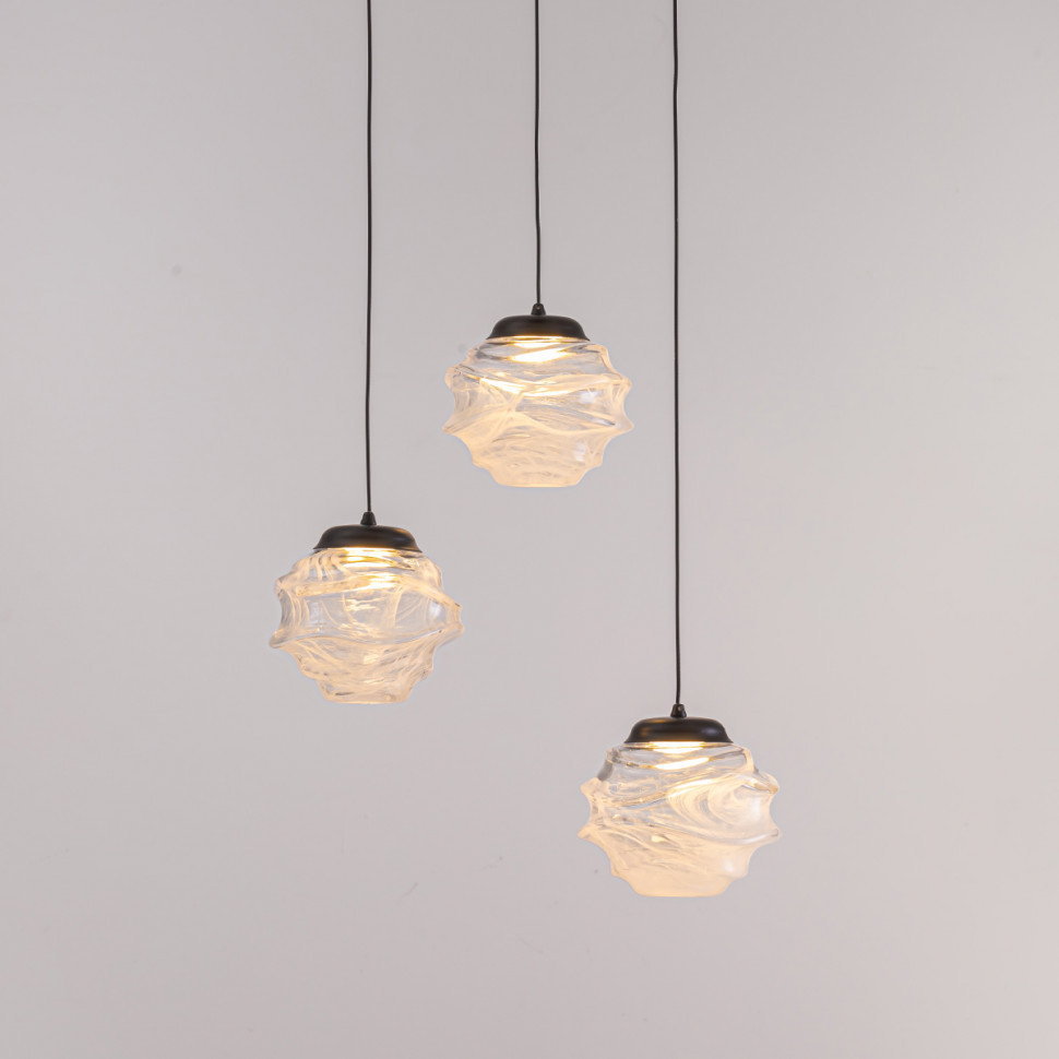 Подвесной светильник Delight Collection MD25030003-3A matt black/clear