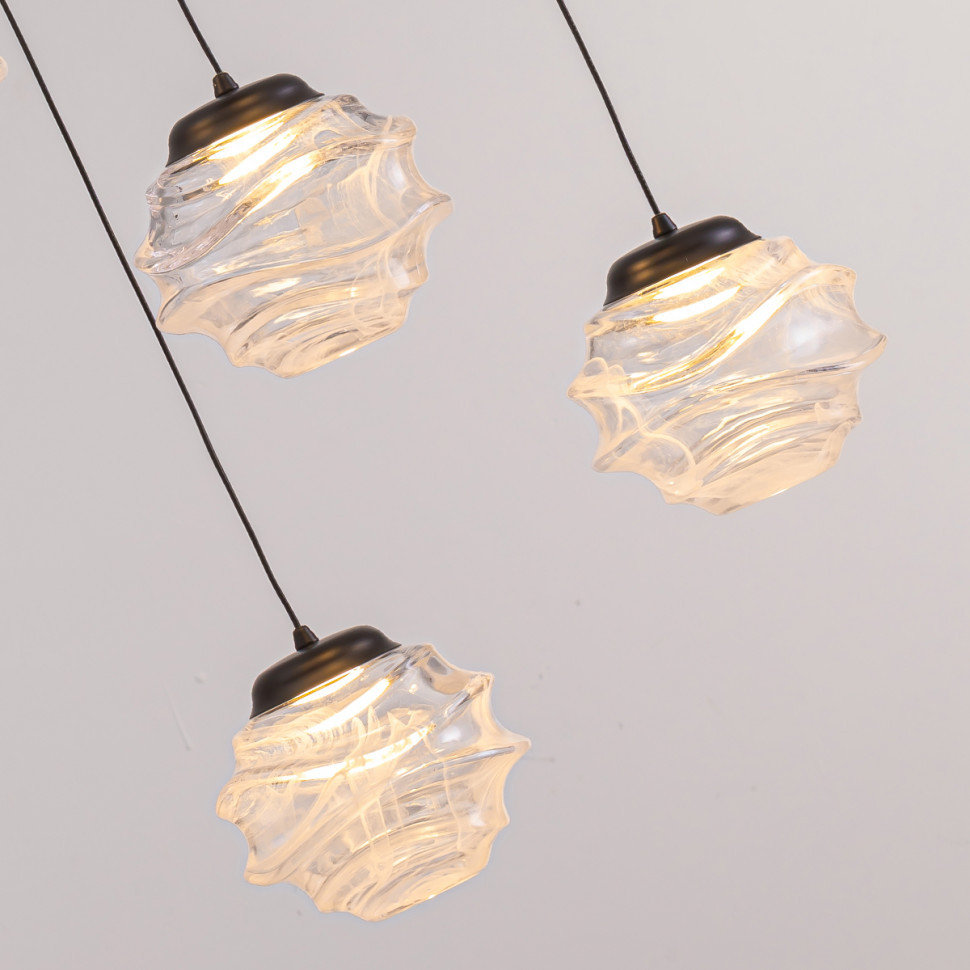 Подвесной светильник Delight Collection MD25030003-3A matt black/clear