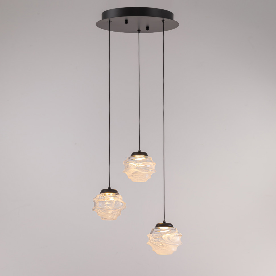 Подвесной светильник Delight Collection MD25030003-3A matt black/clear