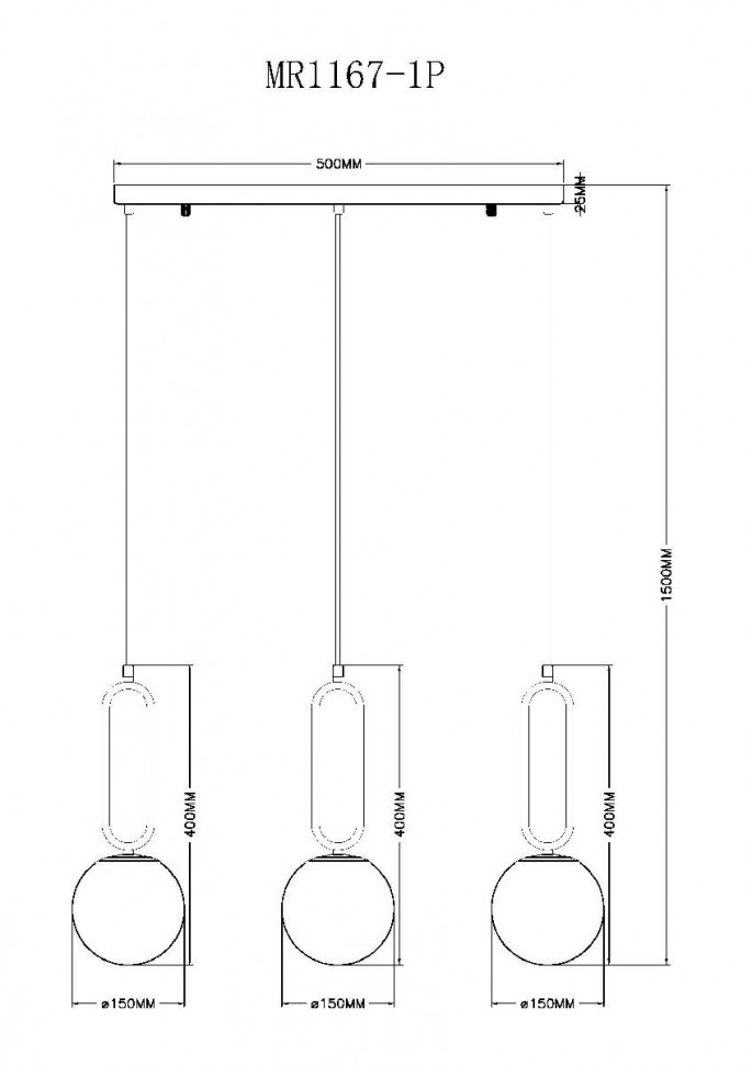 Подвесной светильник Myfar Pierre MR1167-1P