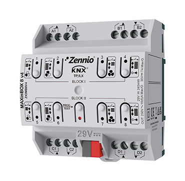 Актуатор KNX, 8-выходов MAXinBOX 8 v4 Zennio ZIOMB8V4
