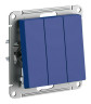 Выключатель трехклавишный Schneider Electric Atlas Design аквамарин ATN001131