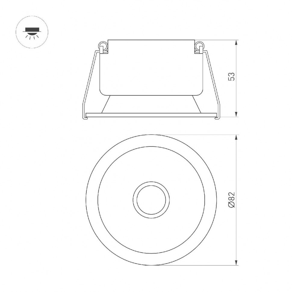 Встраиваемый светильник Arlight MS-HARBOR-R82-10W Warm2700 054479