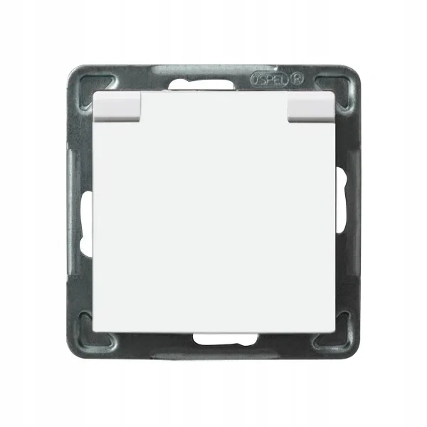 Ospel Sonata Белый Розетка 1-ая с/з IP44 с крышкой Schuko