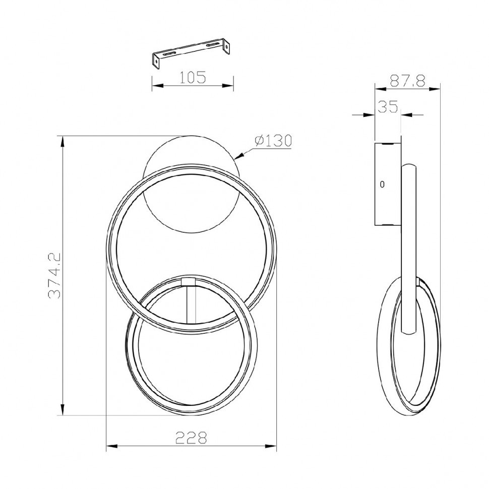 Настенный светильник Escada Relation 10230/SG LED White