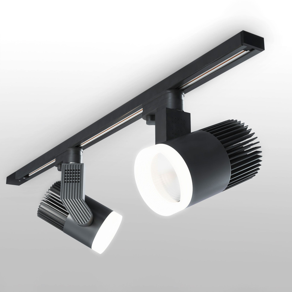 Трековый светильник для однофазного шинопровода Accord черный 30W 4200K (1 шт.) LTB37