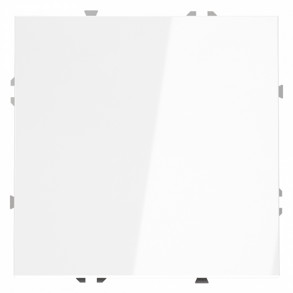 Выключатель встраиваемый VOLTUM S70 одноклавишный 10А, (белый глянцевый)