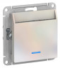 Выключатель для гостиниц Systeme Electric Atlas Design с подсветкой, жемчуг ATN000467