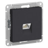 Розетка Systeme Electric Atlas Design RJ-45 кат. 6a, карбон ATN001086