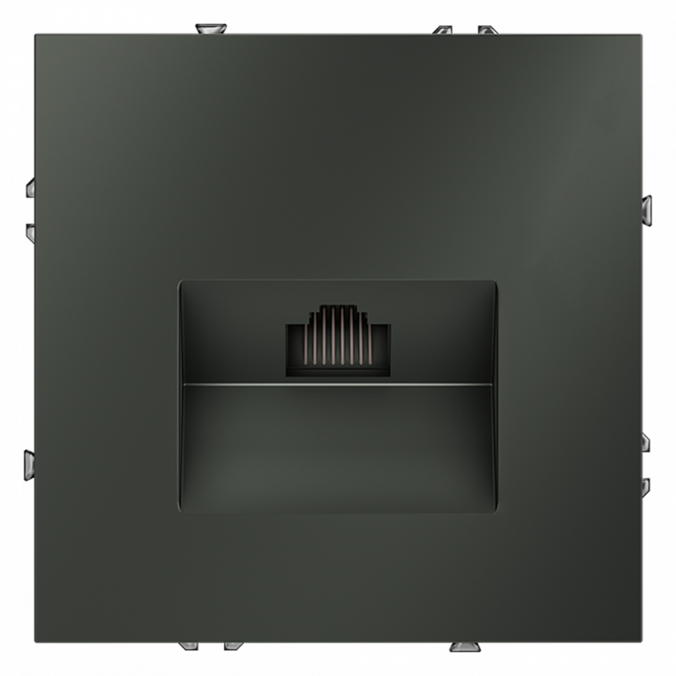 Розетка компьютерная встраиваемая VOLTUM S70 RJ45 кат.6, (титан) VLS060106