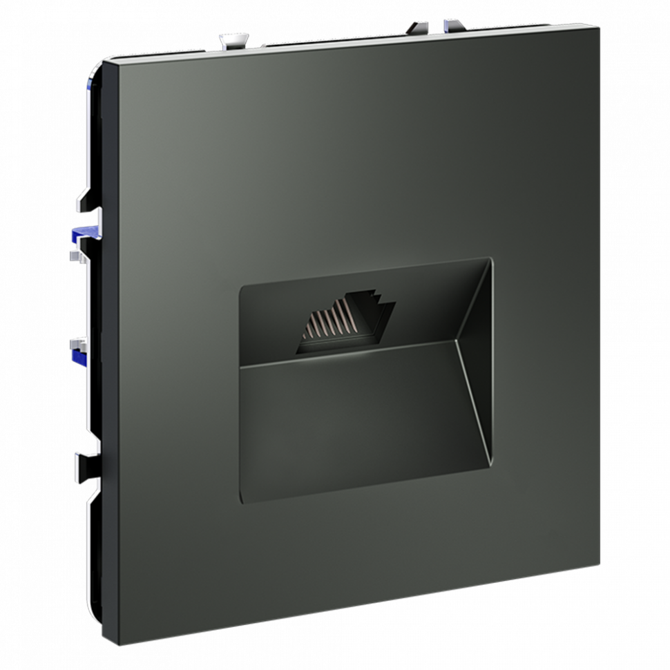 Розетка компьютерная встраиваемая VOLTUM S70 RJ45 кат.6, (титан) VLS060106