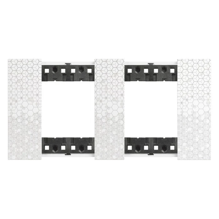 Рамка двойная (2+2 мод) с суппортом немецкий стандарт Bticino Living Now пиксель 