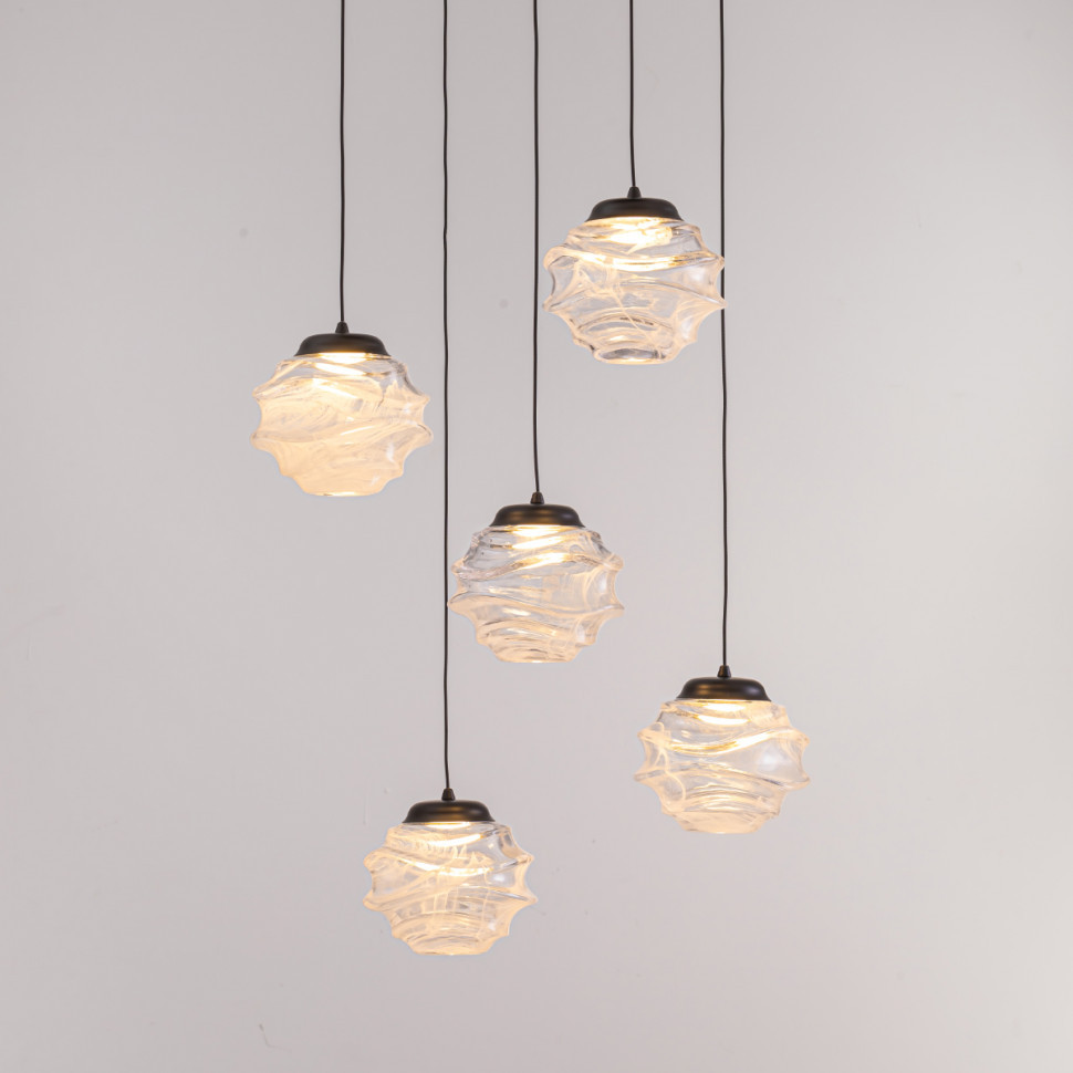 Подвесной светильник Delight Collection MD25030003-5A matt black/clear