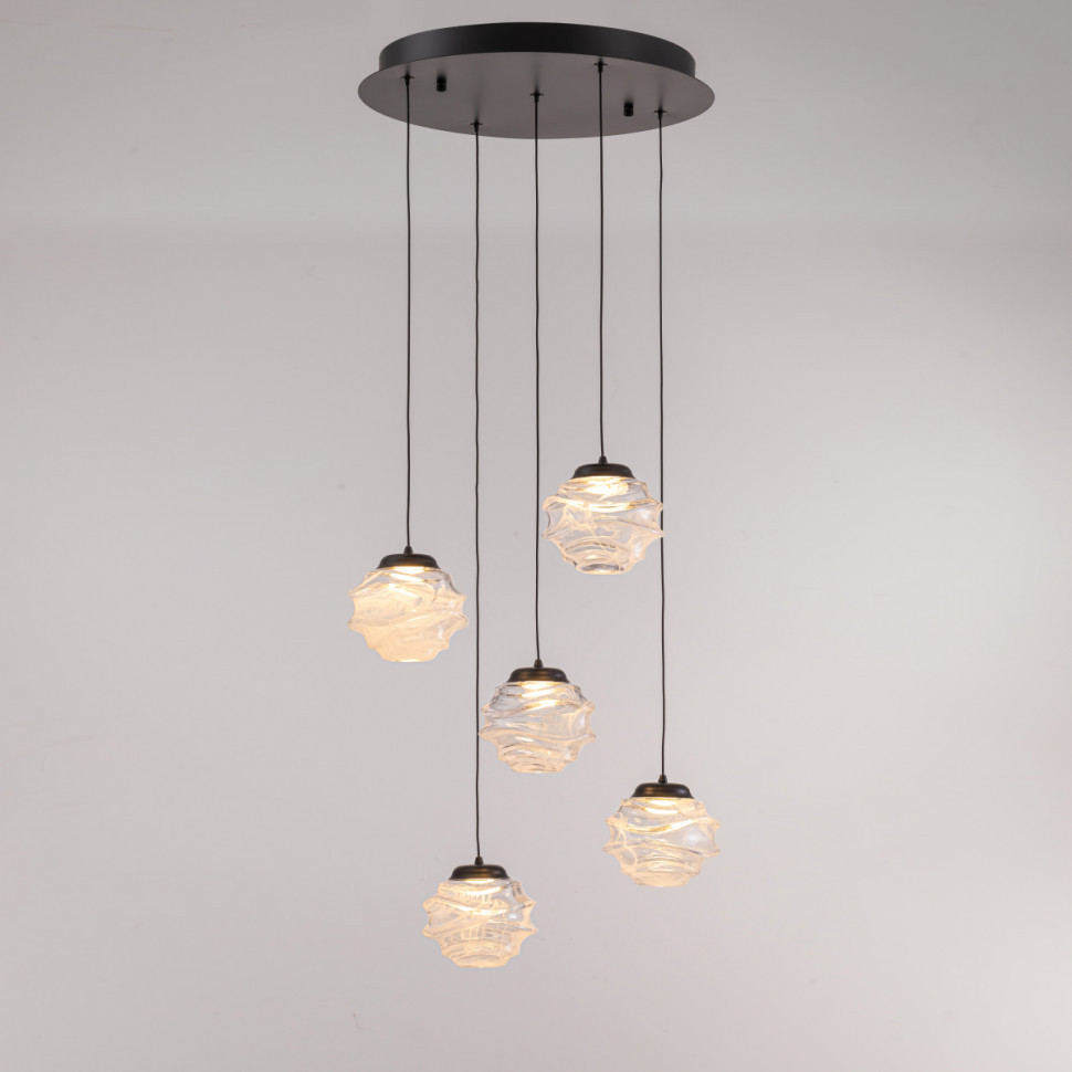 Подвесной светильник Delight Collection MD25030003-5A matt black/clear