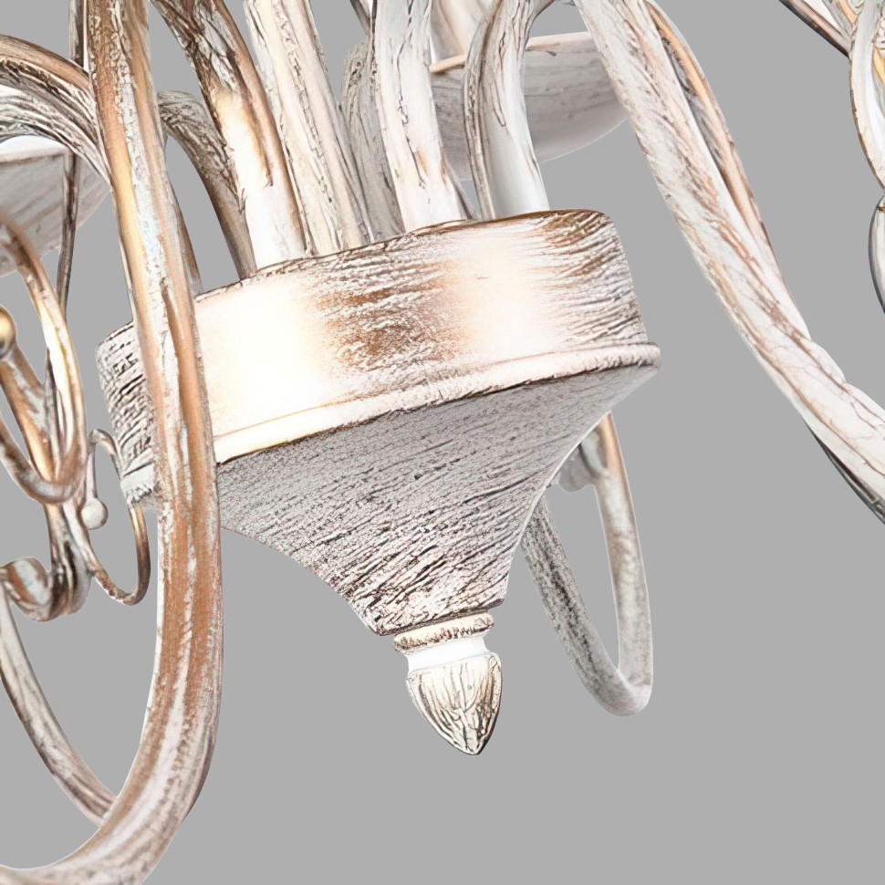 Люстра подвесная классика 22404/8 белый с золотом