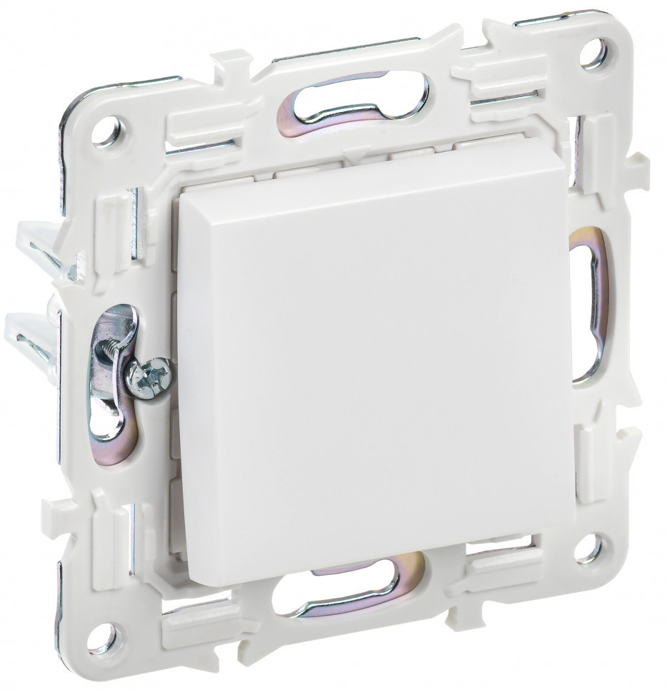 IEK SKANDY Выключатель 1-клавишный перекрестный 10А SK-V03W арктический белый , SK-V13-0-10-K01