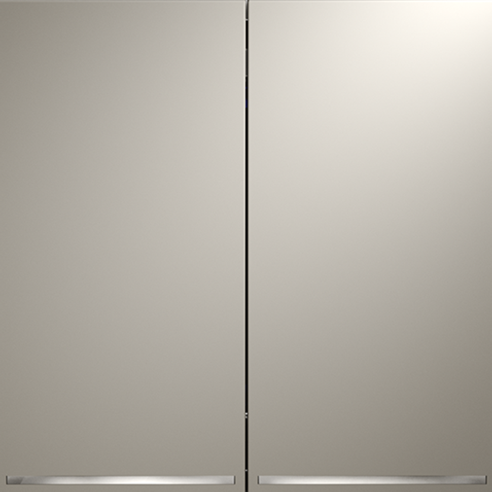 Выключатель встраиваемый VOLTUM S70 двухклавишный с подсветкой 10А, (кашемир)