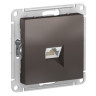 Розетка Systeme Electric Atlas Design RJ-45 кат. 6a, мокко ATN000686