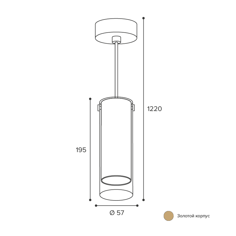 Подвесной светильник Wolta Oro WSL-GU10/P07G