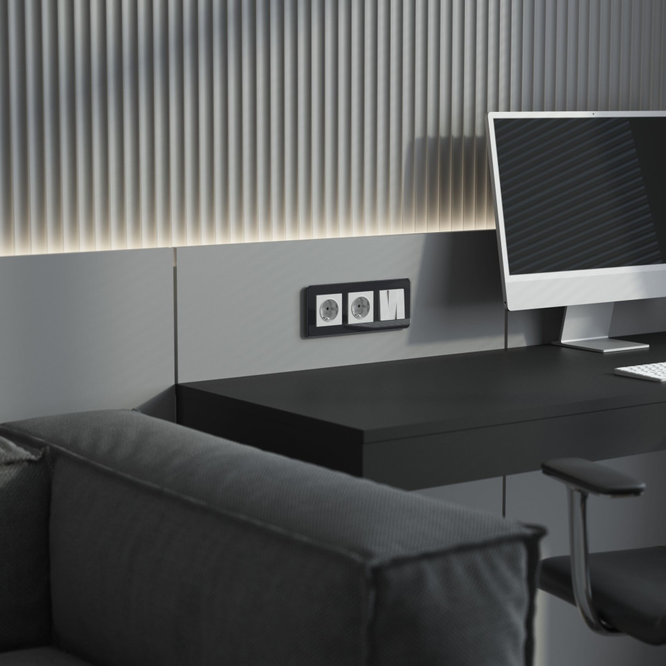 Выключатель трехклавишный (белый) W1130001