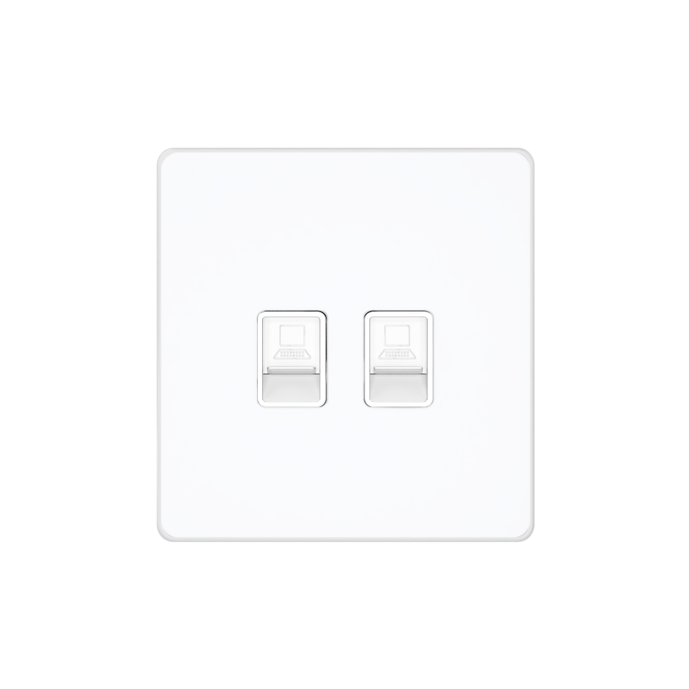  Розетка информационная С/У RJ-45 кат.6 2-я, Systeme Infinity, Арктический лед