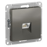 Розетка Schneider Electric Atlas Design RJ-45 кат. 6a, сталь ATN000986