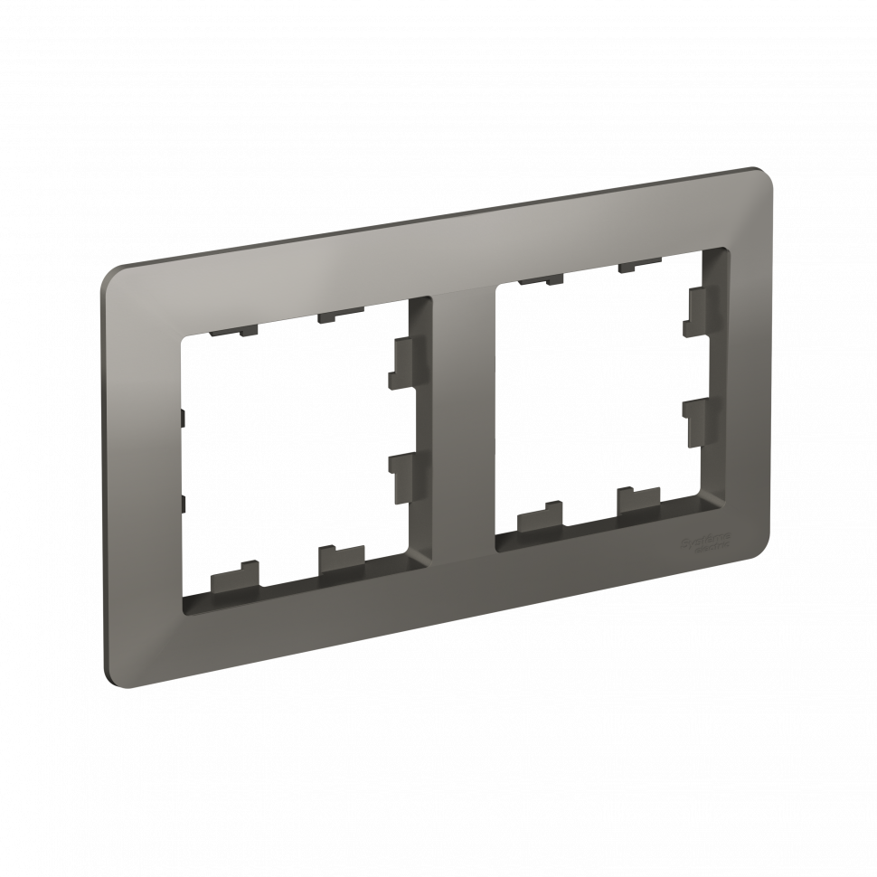 Рамка Systeme Electric AtlasDesign Air 2-ая, цвет сталь, ATN220902