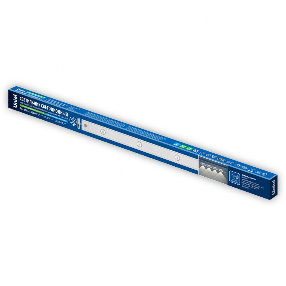 Мебельный светильник Uniel ULI-F50-5W/4000K SENSOR IP40 WHITE UL-00011956