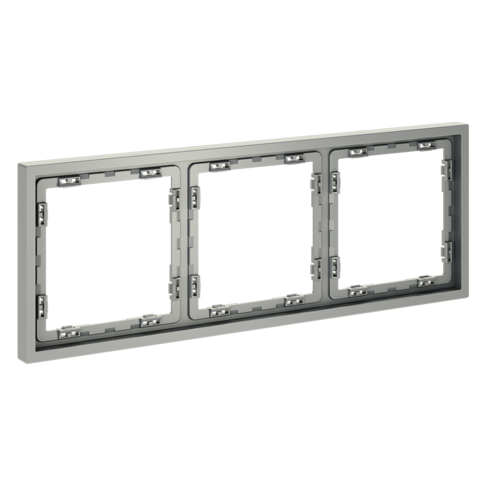 Рамка пластиковая VOLTUM S70 на 3 поста, (сталь)