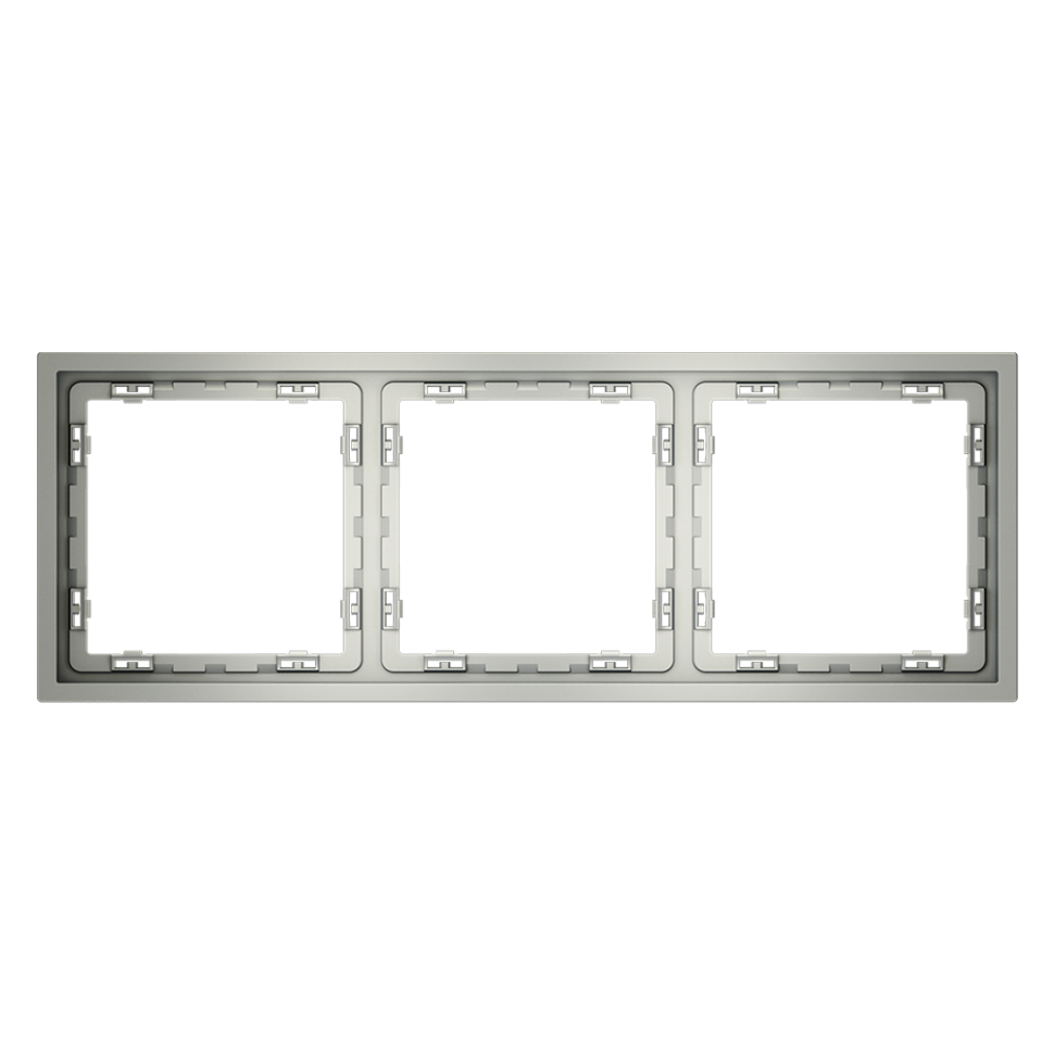 Рамка пластиковая VOLTUM S70 на 3 поста, (сталь)