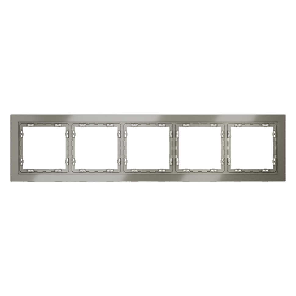 Рамка стеклянная VOLTUM S70 на 5 постов, (шелк, стекло)
