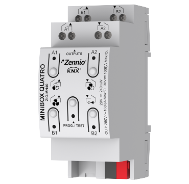 Актуатор KNX, 4-выхода Zennio MINiBOX QUATRO ZIO-MN40
