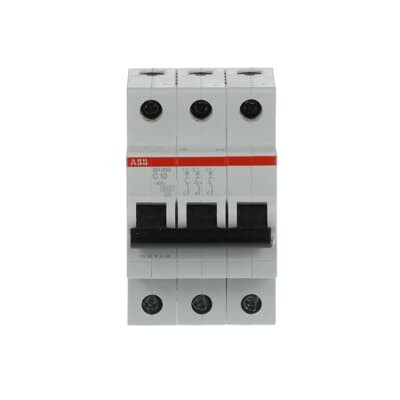 Автоматический выключатель ABB SH203-C10 3P 6kA 10А 2CDS213001R0104