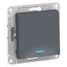 Переключатель одноклавишный Schneider Electric Atlas Design с подсветкой, грифель ATN000763