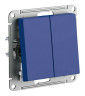 Переключатель двухклавишный Schneider Electric Atlas Design аквамарин ATN001165