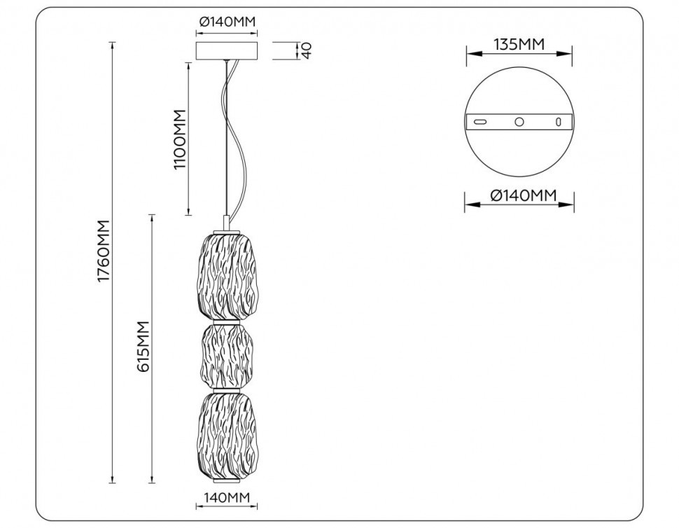 Подвесной светильник Ambrella Light High Light Crystal LH30102