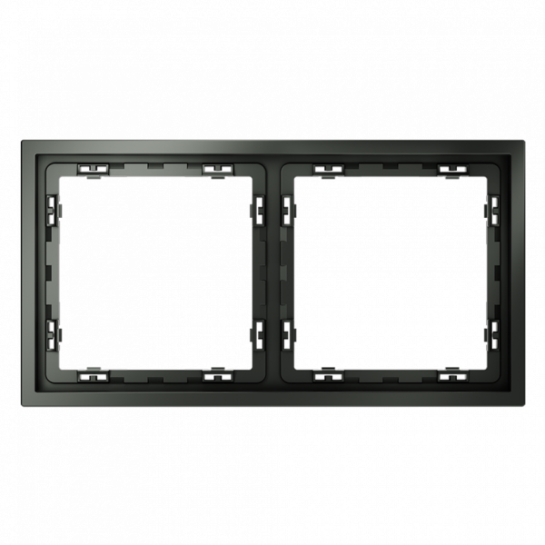 Рамка пластиковая VOLTUM S70 на 2 поста, (титан) VLS100206