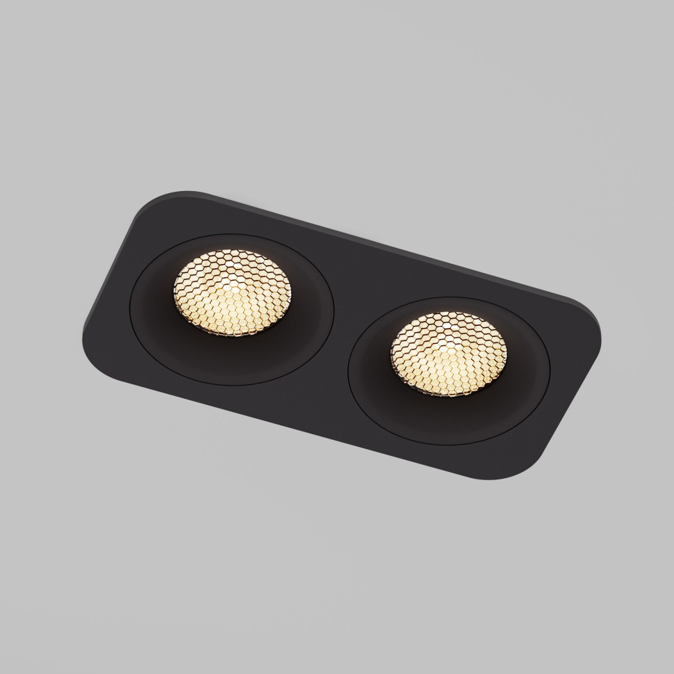 Светильник встраиваемый светодиодный с антибликовой решеткой Tetro 20W 3000K белый IP44 15277/LED