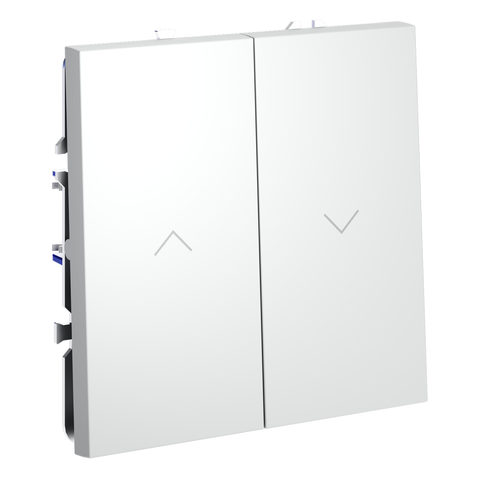 Выключатель встраиваемый VOLTUM S70 для жалюзи 10А, (белый матовый)