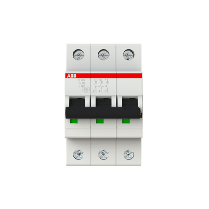Автоматический выключатель ABB S203-C50 3P 50А 6kA (2CDS253001R0504)