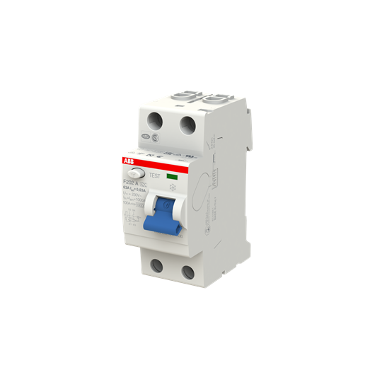 Устройство защитного отключения (УЗО) ABB F202 A-63/0.03 Тип-A  2P 63A 30мА 2CSF202101R1630