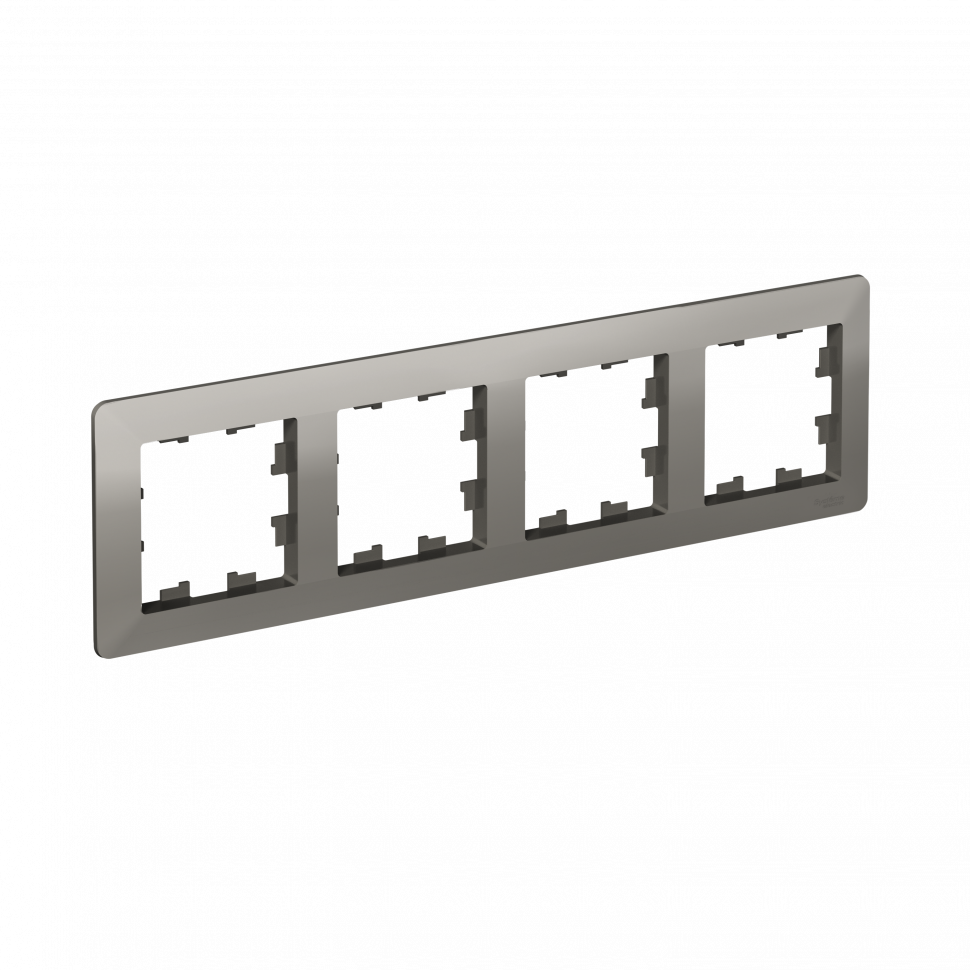 Рамка Systeme Electric AtlasDesign Air 4-ая, цвет сталь, ATN220904
